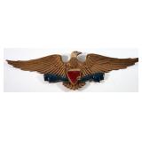 Sexton Americana Metal Bald Eagle Wall Decor, 27" Wingspan