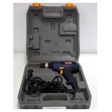 Ryobi 3/8" Corded VSR Drill, Powers On, In Hard Case