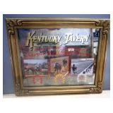 Two Kentucky Tavern Triple Crown Commemorative Bar Mirrors, One For Secretariat