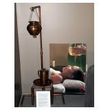 Copper Shirodhara Ayurvedic Oil Vessel Pot With Control Valve, Includes Stand, Spa Print, And Additi