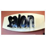 Retail Interior LED Salon Sign 16" x 36" x 9.5", Powers On