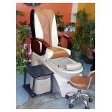 Nice Spa Pedicure Station Including Electric Massage Chair With Foot Spa & Remote, Model #J51W03DL A