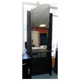 Salon Stylist Station Including Work Table With Mirror 87" x 30.5" x 11" And Storage Cabinet 32" x 1