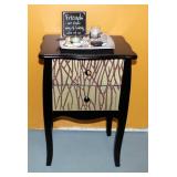 2 Drawer Accent Table 26.5" x 17.5" x 13.5" With Decorative Tabletop Zen/Rock Garden, Votives, And F