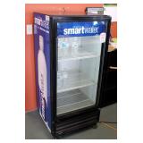 Glass Front Beverage Cooler With 3 Shelves, 54.5" x 25" x 24.25", Plugged In And Working