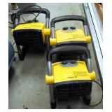 Stanley Electric Movable Air Heaters, Qty 3, Model 675919
