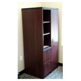 Unicor 2-Drawer Storage Closet With Adjustable Shelves, 68.5" x 33" x 24"