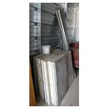 Heavy Duty Metal Storage Racks With Adjustable Shelves, Currently Disassembled, Includes Leg Support