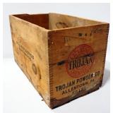 Trojan Powder Co Explosives Wood Crates Qty 2, Approx 11" High x 19.5" Wide x 10.25" DeepLee Bench P