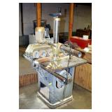 Delta Mfg Co Heavy Duty 3 Blade Table Saw, Dual Voltage, 3 Phase Motor, With Powermatic Power Feeder