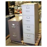 File Cabinets Including Hon 4 Drawer 48.5" x 15" x 25", Hon Fire Resistant 2 Drawer, No Key, 29.5" x