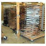 Rolling Drying/Material Racks, Qty 9, 79" x 48" x 48"