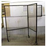 Rolling Plexiglass Equipment Safety Shield, 71.75" x 84" x 36"