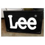 Framed Wood "Lee" Sign With Raised Letters, 23" x 36.5" x 2.25"