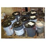 Sherwin Williams Stains & Lacquers, Various Colors, Large Qty In 5 Gallon Cans, Some Partially Full,