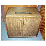 Two Door Storage Cabinet With Cord Access Opening, 30" x 35" x 24"