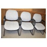 Superior Chaircraft Corporation Metal Framed Upholstered Reception Chairs, Qty 4, 31.5" x 23.5" x 26