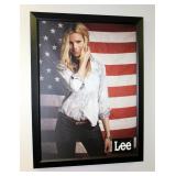 Retail Advertising Frame With Removable "Lee" Poster, 42.5" x 32"