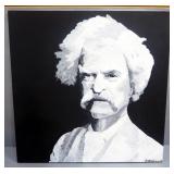 Samuel L Clemens/ Mark Twain Wall Trio, Includes Painted Portrait On Canvas By Jackie Grawe, Canvas 
