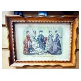 Godey Fashion Magazine Images, Various Sizes, All Framed Under Glass, Total Qty 11