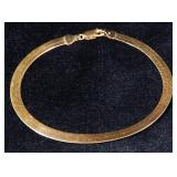 14K Gold Bracelet, 8" Long, 5.3 g Total Weight