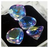 Gemstones, Includes Citrines, Sapphires, Topaz, Lolite, And More, 21 Display Containers, Some With M