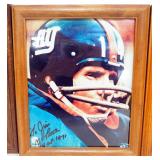 Autographed Athlete Photos, Includes Dan Fouts With COA Sticker, Y.A. Tittle, And Frank White, Total