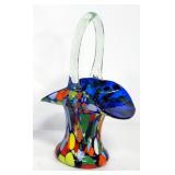 Collection Of Glass Baskets, Various Styles And Sizes, Qty 9