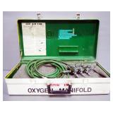 Veriflo Oxygen Manifold With Hose, P/N 11100150, SN# 553038, In Carry Case With Blanket
