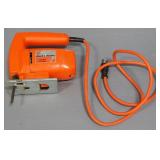 Black & Decker Var Spd Jig Saw No. 7580, Powers On, And Cummins Plastic Tool Box With Safety Goggles