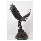 Jules Moigniez (French, 1835-1894) "Falcon" Bronze Statue, 24" High, Marble Base
