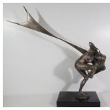Paige Bradley (American, 1974- ), "Evolution" Bronze Statue, 30" High, Marble Base
