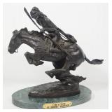 Frederic Remington (American, 1861-1909), "Cheyenne" Bronze Statuette, 11.5" High, Marble Base
