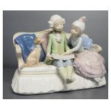 Lladro "Story Time" Porcelain Figurine No. 5229, Sculptor Jose Roig, 7.5" High