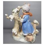 Lladro "Winter Frost" Porcelain Figurine No. 5287, Sculptor Antonio Ramos, 10" High