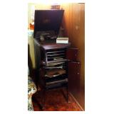 Victor Talking Machine Company Victrola Turntable In Four Door Cabinet, 42" x 16.5" x 20.5", Include