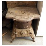 Antique Cast Iron Double Burner King Stove Number 80, 24" x 22" x 21"