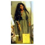 Timeless Indian Collections 30" Native American Porcelain Doll In Native Dress, Numbered 2655/5000, 