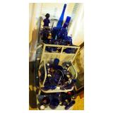 Cobalt Blue Glass Collection Including Vases, Oil Lamps, Serving Dishes, Carafe, Mugs, And More, Con