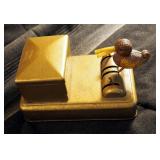 Antique Bird Cigarette Dispenser, 3.5" Tall x 6.5" Wide x 4" Deep