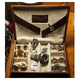 Mens Cufflink And Tie Clip Assortment, Includes Money Clips And Timex Wristwatch