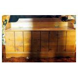 Vintage Solid Wood Toy Box Bench, 23" x 41" x 16"