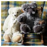 Collectible Stuffed Bears Including Alpaca Fur Bear, Kimbearlys Originals, Teddi Coat, Russ, Gund, A