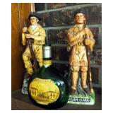 Vintage McCormick Distilling Company Lewis And Clark American Porcelain Decanters, Qty 2, 13" Tall, 