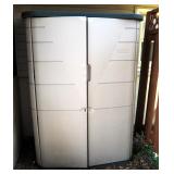 Rubbermaid 2 Door Storage Cabinet With 1 Interior Shelf, 72" x 52" x 29",