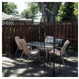 Metal Gazebo Frame And Canopy, 112" Tall x 118" x 118"