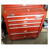 Craftsman Rolling 5 Drawer Tool Chest, Tools Include Drill Bits, Die Set, Hand Saws, Pipe Wrench, So