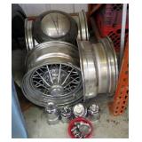 15 Inch Spoked Wheels, Qty 4, Includes Center Caps And Lug Nut Covers