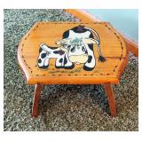 Painted Wood Foot Stools Qty 2