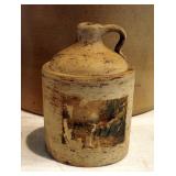Large Stoneware Crock 18"Tall x13"Round, Marked "S"